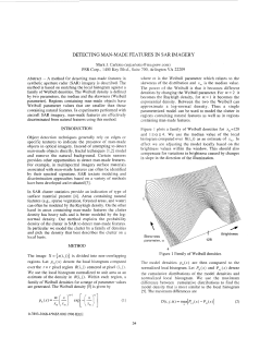 DETECTING MAN-MADE FEATURES IN SAR IMAGERY