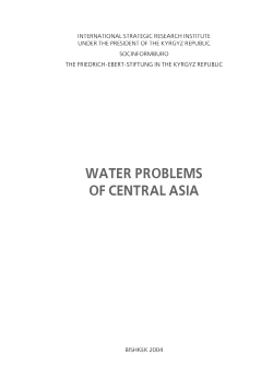 water problems of central asia - Bibliothek der Friedrich-Ebert