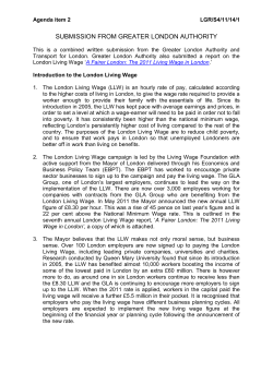 SUBMISSION FROM GREATER LONDON AUTHORITY