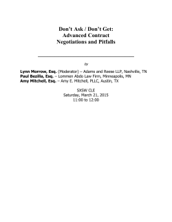 Don`t Ask/Don`t Get - Fox Rothschild LLP