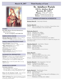 St. Adalbert Parish - Saint Adalbert Rosholt