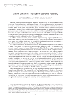 Cerra and Saxena "Growth Dynamics"
