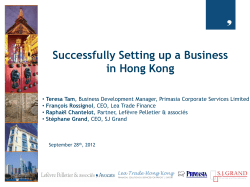 Successfully Setting up a Business in Hong Kong