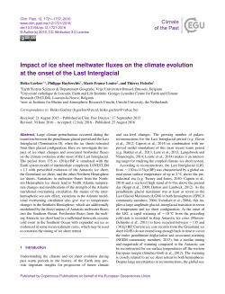 Impact of ice sheet meltwater fluxes on the climate evolution at the