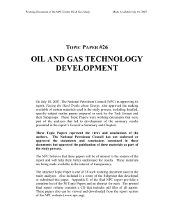 Topic Paper #26: Oil and Gas Technology Development