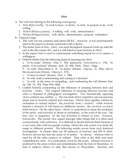 Thelo A. The verb thelo belongs to the following word group: 1