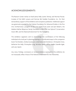 acknowledgements - Harry Ransom Center