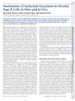 Mechanisms of Surfactant Exocytosis in Alveolar Type II