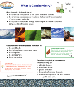 Geochemistry is the study of: the chemical composition of the Earth
