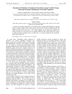 Dynamics of Oxidation of Aluminum Nanoclusters using Variable