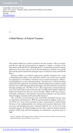 A Brief History of Federal Taxation - Beck-Shop