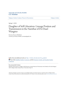Lineage Position and Transmission in the Namthar of Do Dasel