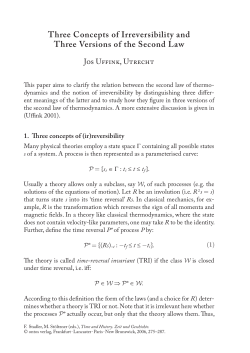 Three Concepts of Irreversibility and Three Versions of the Second