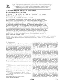 A forward modeling approach to paleoclimatic interpretation of tree