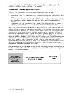 Access to History Online AQA The State and the People