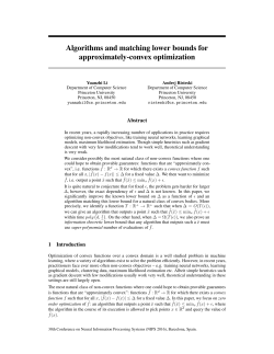 Algorithms and matching lower bounds for approximately