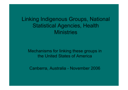 Linking Indigenous Groups, National Statistical Agencies, Health