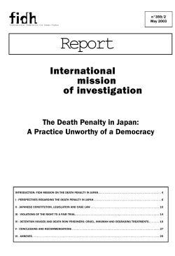 The Death Penalty in Japan