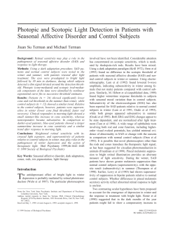 Photopic and Scotopic Light Detection in Patients with Seasonal
