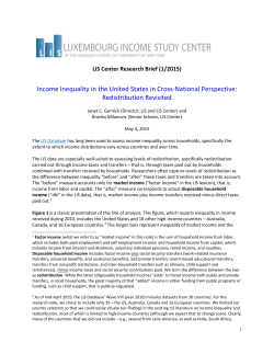 Income Inequality in the United States in Cross