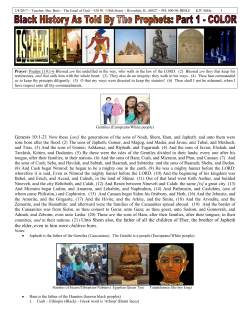 Black History According to the Prophets Part 1