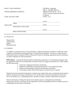 Proctoring of a Medical Staff Member