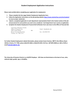 Student Employment Application Instructions