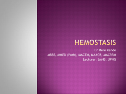 Hemostasis