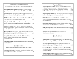 Hot Pressed Sandwiches