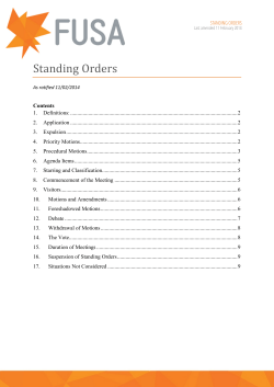 Standing Orders