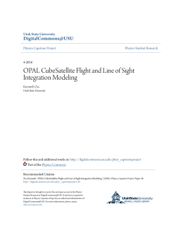 OPAL CubeSatellite Flight and Line of Sight Integration Modeling