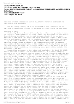 GUSTAVO GERMAN Plaintiff vs. DAVID LOPES CARDOZO and LEE