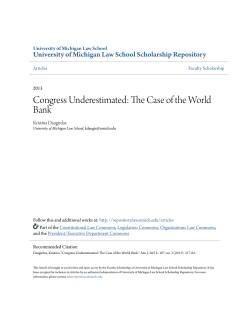 Congress Underestimated: The Case of the World Bank