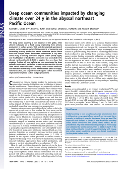 Deep ocean communities impacted by changing climate over 24 y in