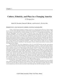 Culture, Ethnicity, and Place in a Changing America
