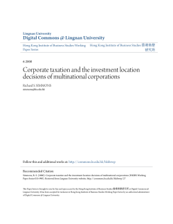 Corporate taxation and the investment location decisions of