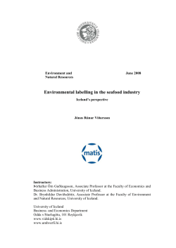 Environmental labelling in the seafood industry