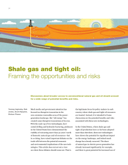 Shale gas and tight oil: Framing the opportunities and risks