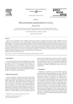 Musculoskeletal manifestations of scurvy