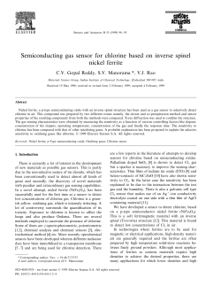 Semiconducting gas sensor for chlorine based on inverse spinel