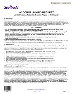 Account Linking Limited Trading Authorization form