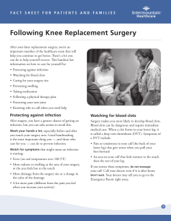 Following Knee Replacement Surgery