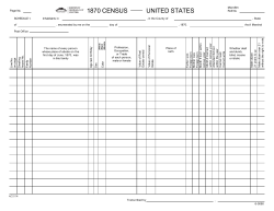 1870 CENSUS UNITED STATES