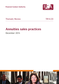 Annuities sales practices