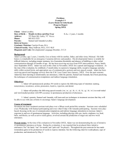 Progress Report Example (Child Language 2 y.o.)