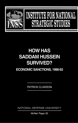 how has saddam hussein survived`?. economic sanctions, 1990-93