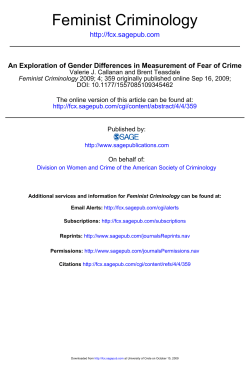Feminist Criminology