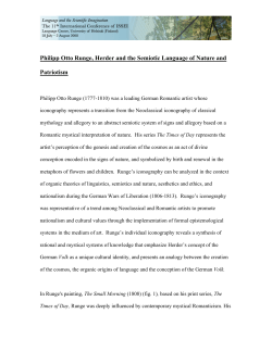 Philipp Otto Runge, Herder and the Semiotic Language of