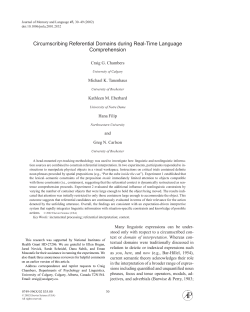 Journal of Memory and Language