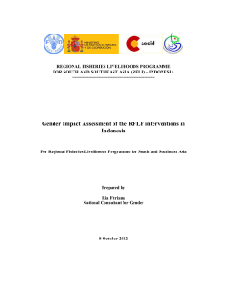 Gender Impact Assessment of the RFLP interventions in Indonesia